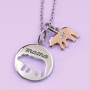 Mama Bear Necklace, Charmed Aroma Mama Bear Mothers Day Collection